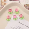 Polvo de Gelatina Gradiente Acrílico Pétalos de Tulipán Material de Perlas Pulsera Pendientes Colgante Accesorios de Joyería DIY