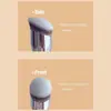 Mango de Madera Negro Cabeza Redonda Oblicua Brocha de Maquillaje Profesional Brocha para Base de Maquillaje Cerdas Densas Fibra Tricolor Cosméticos