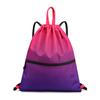 Temporada Escolar Mochila Impermeable de Nailon con Estampado de LOGO para Exterior Publicitaria con Cordón Ajustable Biselada Bolsa Deportiva