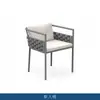 Combinação de Sofá de Rattan para Exterior Escandinavo com Mesa de Centro Proteção Solar Cadeira de Rattan Criativa Modelo de Varanda Sala de Jardim Mobiliário de Rattan