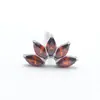 Brincos de Titânio Fengtai F136, Cinco Piercings de Cartilagem com Pedra Marquise, Joia de Piercing de Titânio G23 com Rosca Interna