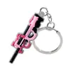 Pingente Chaveiro Cartoon Rosa Transfronteiriço Presente, Chaveiro Personalizável com Logo, Pingente Chaveiro de Borracha Macia PVC, Em Estoque