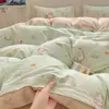 Juego de Cama de Gasa de Doble Capa Clase A de Cuatro Piezas, Muy Hermoso Juego Individual de Tres Piezas para Dormitorio