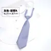 Corbata Gris con Diseño Floral para Niños y Niñas, Niños, Estudiantes de Primaria y Secundaria, Pajarita Azul Oscuro de Color Sólido, Cinta, Accesorios para Uniforme Escolar JK