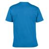 Grupo de tecidos 100% algodão 150g Estampa estampa imagem DIY azul lago gola redonda camisa de atividade publicitária para homens