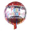 Nuevo Globo de Papel de Aluminio Redondo Occidental de 18 pulgadas para Fiesta de Cumpleaños, Vacaciones, Venta al por Mayor para Habitación de Boda, Decoración de Boda