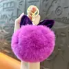 Llavero Creativo de Orejas de Conejo de Peluche Dibujo Animado Lindo Colgante para Bolso Llavero de Coche Agarra Regalo Pequeño Al por Mayor
