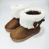 Botas de neve infantis 2026 inverno, unissex, forradas com fleece, sapatos quentes de algodão, versáteis, leves, sapatos de princesa para bebê, estilosos