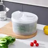 Desidratador de Vegetais para Salada, Secador Giratório Manual Doméstico para Frutas, Ferramenta de Cozinha, Bacia para Lavar Vegetais, Cesto Drenador de Água