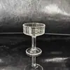 Copa de Postre Alta Estilo Europeo, Taza Creativa con Relieve para Té de la Tarde, Copa de Helado, Vaso para Bebidas Frías, Copa de Champagne