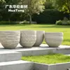 Vaso de cimento extra grande para exterior, recipiente especial para plantio de árvores grandes, vaso grande para plantio de árvores em praça urbana