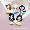 Directo de fábrica serie de princesas de dibujos animados Blancanieves pasador para el pelo funda de teléfono parche hecho a mano con pegamento de crema resina
