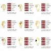 Nuevo Famoso de Internet Más Vendido Anillo Abierto Creativo de Personalidad Multiestilo para Mujeres Diseño Pequeño Exquisito Chapado en Oro Circonita Joyería de Mano