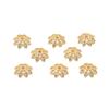 Suporte de flor microincrustado com zircônia envolto em ouro 18K, espaçador de pulseira octogonal banhado a ouro, colar artesanal com retenção de cor, acessórios para tampa de flor
