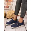 Sapatos Casuais Femininos Transfronteiriços Europeus e Americanos 2026, Novos Mocassins Versáteis Slip-On de Outono com Solas Grossas