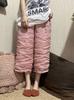 Pantalones rectos de ramio fino de verano 2024, estilo vintage, artísticos, sueltos, adelgazantes, informales, con cordones, de pierna ancha, modernos para mujer