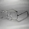 Nuevo y Elegante Marco Cuadrado Geométrico Ligero para Gafas, Moda de Alta Gama, Gafas Exquisitas y Elegantes sin Graduación Wm27005