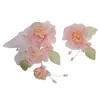 25 nuevos pasadores de flores de begonia rosa fresca hechos a mano con diseño original antiguo, accesorios para el cabello, accesorios para el cabello de flores calientes para ropa china