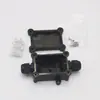 Caja de Conexiones Impermeable Ip68 de Plástico Negro para Iluminación Exterior con Caja de Conexiones de Terminales Pa10 Entrada Única y Salida Única Caja para Cables