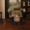 Adornos de Teléfono Retro Antiguo Modelo de Disco de Marcación Fijo Teléfono Fijo República de China Objetos Viejos Nostálgicos Atrezo de Película