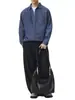 Roupas Masculinas Fengshe / Artesanato patchwork retrô japonês, camisa jeans de corte tridimensional para homens, solta, camisa casual de luxo leve