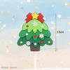 Nuevo adorno para tarta de Navidad, tarjeta insertable, árbol de goma suave navideño, muñeco de nieve anciano, calcetines, decoración para tarta