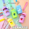 Bolsa Balde Mini Fofa, Porta-Moedas Balde Portátil, Bolsa de Moedas de Silicone, Bolsa para Fone de Ouvido e Cosméticos, Chaveiro Pingente