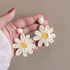 Nuevos Pendientes de Florales Dulces y de Hada Estilo Francés, Diseño de Moda de Lujo Ligero de Alta Gama, Elegantes Accesorios para Orejas