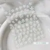 Adesivos de Unha Florais Pequenos Estilo Ins Cor Doce Macaron Flor Fresca Em relevo Flor de Cinco Pétalas Pintada à Mão Adesivos de Unha