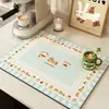 Alfombrilla Drenante de Dopamina Estilo Japonés y Coreano Aislante Térmico Anti-quemaduras Salvamanteles Mantel para Mesa Encimera de Cocina del Hogar Alfombrilla Absorbente Suave de Diatomeas