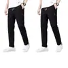Pantalones casuales finos de verano para hombre estilo coreano modernos pantalones deportivos para hombre rectos sin planchar frescos de secado rápido hombres