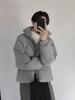 Abrigo acolchado de algodón estilo Hong Kong de invierno para hombre, abrigo grueso y cálido de pan, abrigo deportivo informal de marca de moda, abrigo atractivo de color sólido con cuello alto de algodón