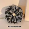 Anillo de pelo de leopardo de peluche para otoño e invierno, para el intestino grueso, de alta calidad, con pelo de cordero, para coleta, a la moda, para combinar con todo.