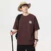 Nueva camiseta de verano para hombre, estilo callejero americano, holgada, de manga corta, camiseta retro con estampado de motocicleta para deportes al aire libre, camiseta de moda