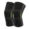 Joelheiras esportivas de nylon tricotado para uso externo para ciclismo, suporte de joelho de compressão para basquete e corrida, joelheiras antiderrapantes para fitness e montanhismo