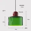 Lámpara Colgante Estilo Vintage Bauhaus Línea Larga Dormitorio Mesita de Noche Vidrio Lámpara Colgante Pequeña Mesa de Comedor Accesorios de Iluminación Minimalistas