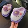 Pantuflas de Algodón de Invierno para Niños y Niñas, Cálidas, con Felpa Adicional, Peludas, Ropa para el Hogar, para Niños Pequeños, Lindo Unicornio, Zapatos de Algodón para Bebé