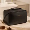 Organizador Bolsa Travesseiro de Couro PU Bolsa Cosmética Viagem Portátil Bolsa de Armazenamento Grande Capacidade Armazenamento com Divisórias Bolsa de Lavagem Atacado