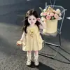 Conjunto de Niña 2026 Verano Nuevo Peto Rayado Infantil con Elegante Diseño de Muñeca Estrella para Bebés Niñas