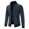 Cárdigan de Punto para Hombre de Comercio Exterior Temporada Otoño e Invierno 2026 Ropa de Abrigo Cuello Alto Cremallera Manga Larga Chaqueta Suelta Casual Suéter