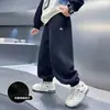 Pantalones Deportivos Rectos de Punto con Forro de Felpa para Niños, Tallas Grandes, Novedad Invierno 2025, Pantalones Largos Gruesos Sueltos