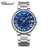 Reloj para Pareja Dawn Rome Calendario Azul Polvo Blanco Correa de Acero Impermeable Luminoso Clásico Bola Transfronterizo Fábrica Reloj de Cuarzo