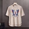 Nova camiseta de manga curta masculina verão coreano estilo moderno simples meia manga top Hong Kong estilo frouxo casual moda marca t-shirt
