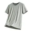 Camiseta de Manga Corta de Seda Helada para Hombre, Sensación Fresca, Protectora del Sol, de Secado Rápido, Transpirable, Delgada, Casual, Deportiva, Cuello Redondo, Top para Hombre