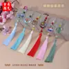 Estilo Chino Buena Suerte Carpa, Ciruelo, Orquídea, Bambú, Crisantemo, Loto, Caqui, Borla de Paz Hecho a Mano DIY Colgante Decoración para Cuello Hanfu