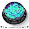 Venta Caliente Transfronteriza 3mm Corazón de Melocotón Corazón Arte de Uñas Lentejuelas Perladas Ultra Delgadas Coloridas Polvo de Diamante Brillante Joyería para Arte de Uñas