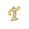 Nuevo Llavero de Metal con Incrustaciones de Diamantes de 26 Letras, Colgante para Bolso, Colgante Sencillo para Collar, Accesorios DIY, Venta al por Mayor
