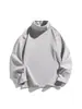 Sudadera deportiva para hombre de cuello alto y manga larga, color liso, corte holgado, cálida, estilo otoño e invierno, elástica, secado rápido, top casual