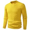Novo suéter masculino de malha trançada com gola redonda transfronteiriço, blusa de tricô masculina de manga comprida slim fit estilo coreano de inverno