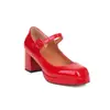 Sapatos Femininos Tamanho Grande 40-48 Sapatos de Exportação Europeus e Americanos Novos Sapatilhas Sapatos de Trabalho Mary Jane Saltos Grossos Saltos Altos Transfronteiriços